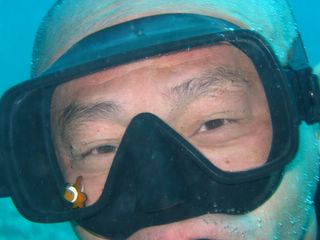 Richard With Clown Fish In Mask
