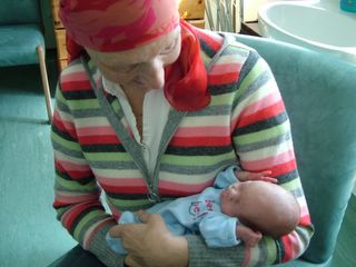 Cuddling with Nana
