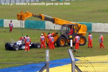 webbers cosworth gave up on him