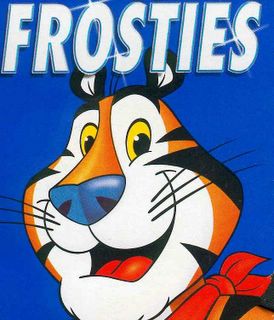 the tiger on a packet of frosties