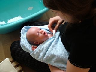 Bath time with Mum