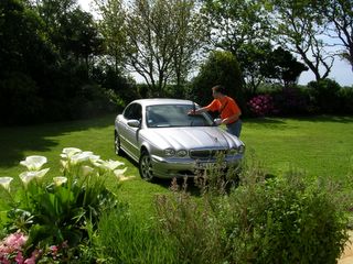 Me washing the Jag