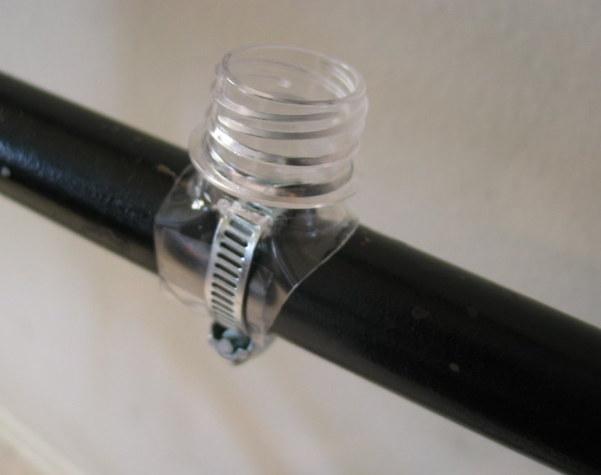 DIY bottlecap bicycle camera mount.