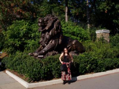 Me out the front of the National Zoo in Washington DC