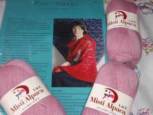 Baby Alpaca and Queen of Hearts Shawl pattern
