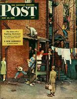 Homecoming GI - the May 26, 1945 Saturday Evening Post Cover by Norman Rockwell
