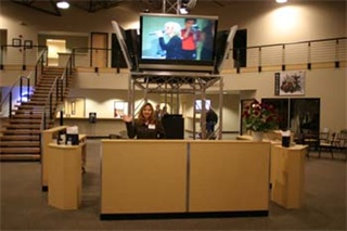 ...build lobbies with big screen TVs...