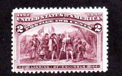 United States Postage Stamp, 1893--the Landing of Columbus