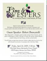 Vino & Vespers flyer