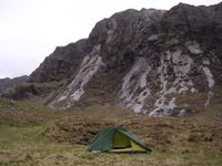 Cold and grey Sunday morning - camping by Fionn Loch
