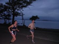 Kate and another runner at Loch Lomond