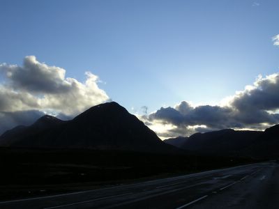 Looking back to Buachaille Etive Mor