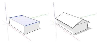 Select two edges to create gables on both ends of the roof.