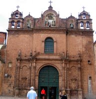 Cusco Monastery, with people in front