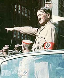 Hitler in his car