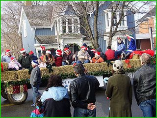 J and friends on the hayride float