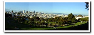 San Francisco skyline from Dolores Park