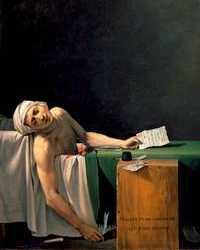 Jacques-Louis David - Assassination of Marat (1793)