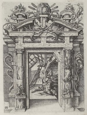 engraving from 1598 - architecture