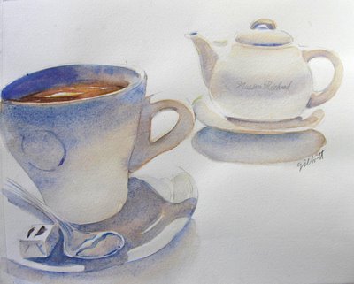 Cafe Richard cup and tea pot