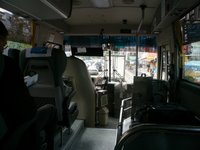 inside the airport bus
