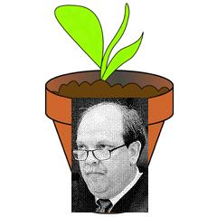 Judge Oz Smith the potted plant