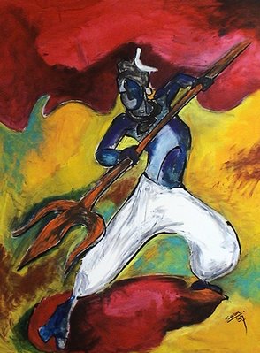 sarandeep grover, Shiva, Tandava, contemporary indian art