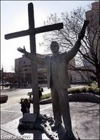 Another view of the Nashville statue of Billy Graham