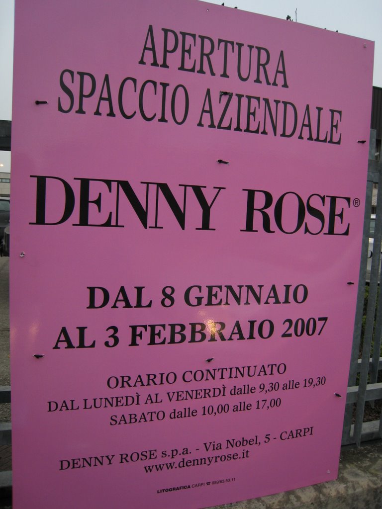 JUSTVANITY -> FASHION IS FUN: Carpi - Spacci Aziendali Denny Rose e Gaudi'