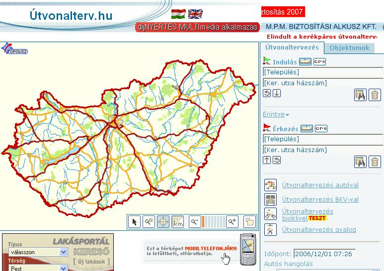 Térkép BLOG: Útvonalterv - magyarországi útvonaltervező