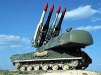 سیستم TOR-M1 مجهز به چهار راکت دفاعی 
