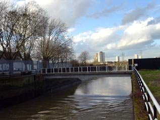 footbridge across the Prescott Channel