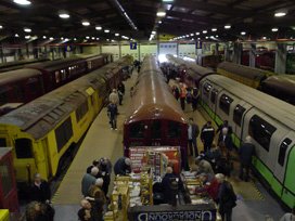 train carriages in the LT Museum Depot
