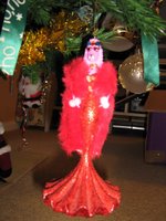 Drag queen poodle Xmas tree decoration