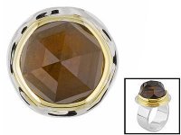 gold ring with smoky quartz