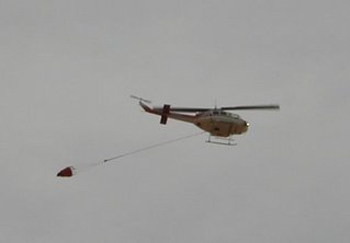 firefighting helicopter with bucket