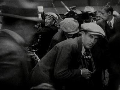Buster Keaton in The Cameraman smiling