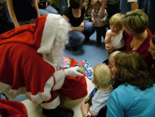 Meeting Father Christmas with Rowan and Mabli