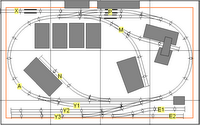 A 2.5 x 4 ft. N scale layout plan