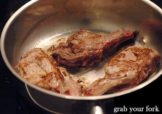 veal cutlets in the pan