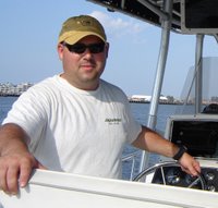 John Sutich on his Whaler