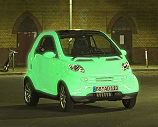 glowing smart fortwo