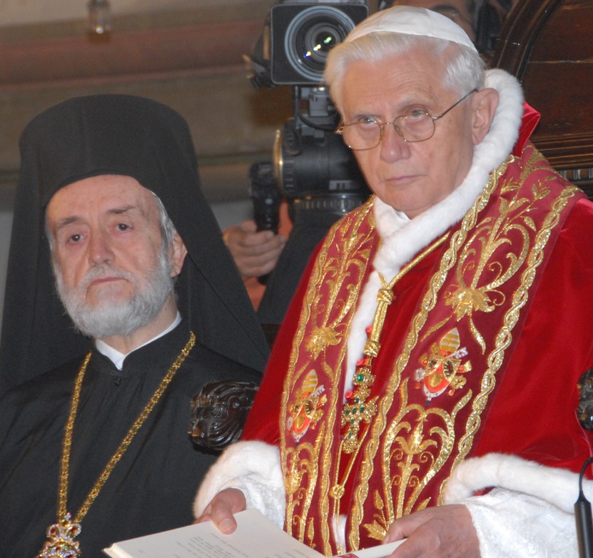 Pope Benedict and Metropolitan John Zizioulas