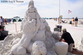 Sand sculpting competition on Fort Myers Beach, Florida; Photography by Troy Thomas