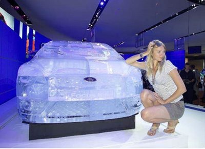 ford new invention - car from frozen ice