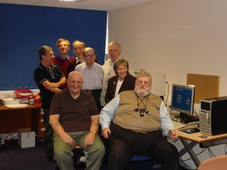 group photo in the computer room