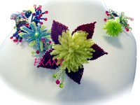 beaded flower necklace
