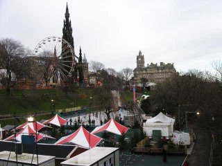 Ice rink in Princes Street Gardens