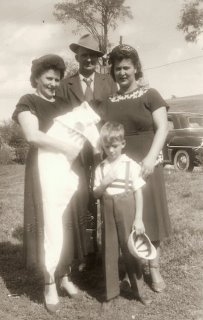 Lonnie with Parents and Mary ann george-Crackovich