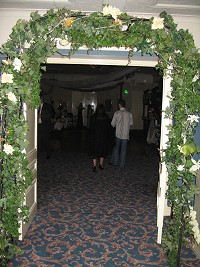 Entrance to the Gainsborough Suite, decorated for the occasion